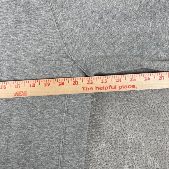 Nike Pullover Hoodie Mens Medium Gray Fleece Swoosh Logo Sweatshirt - Picture 8 of 9